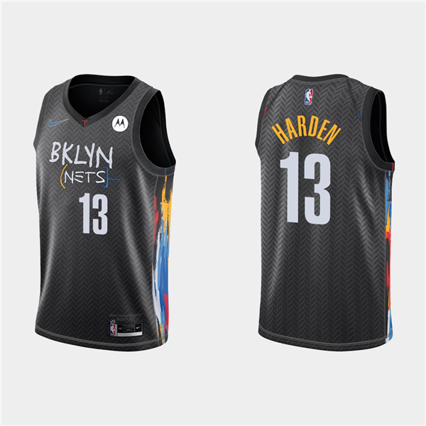 Men's Brooklyn Nets #13 James Harden Black City Edition Stitched NBA Jersey